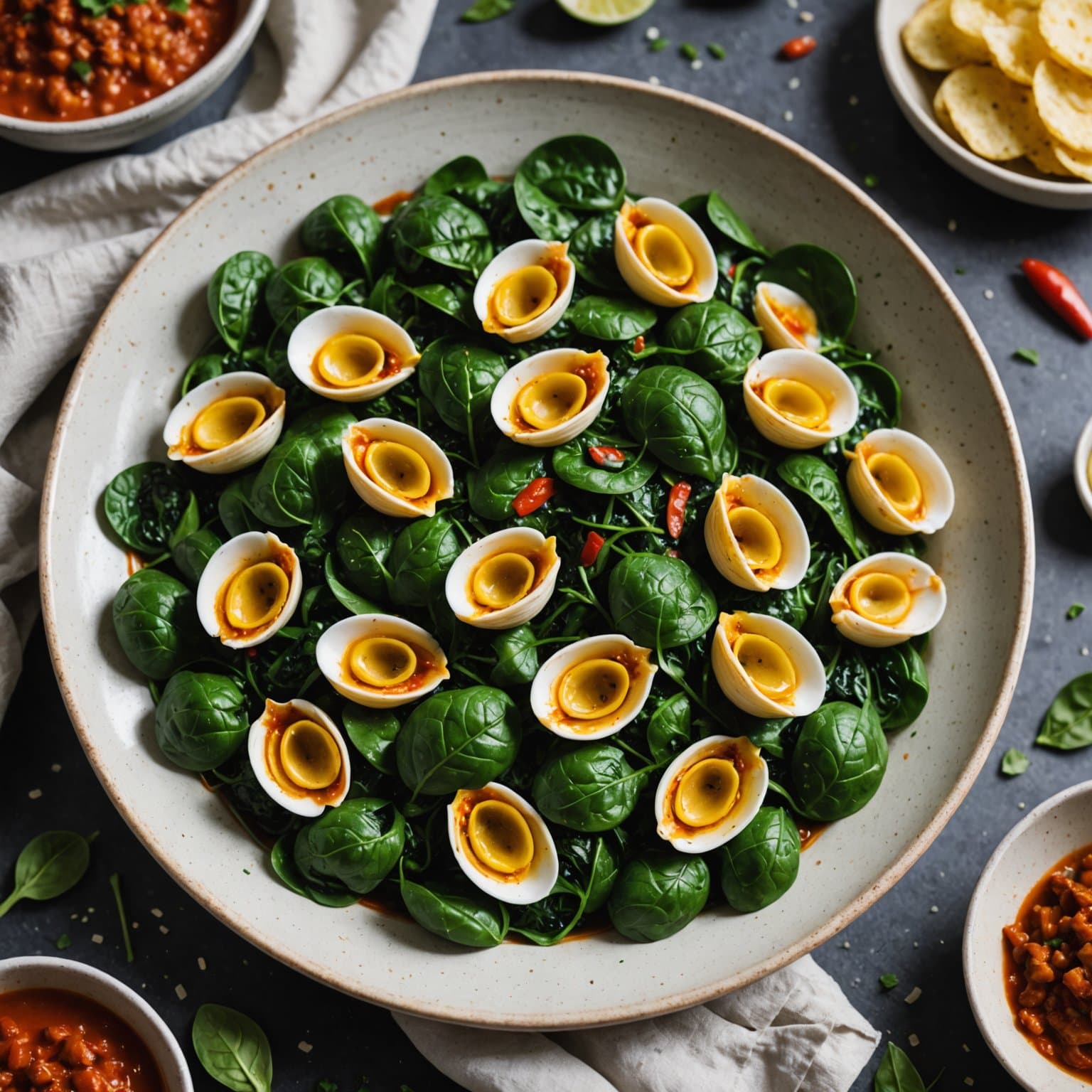 Uhellsaktig krydret spinatskall