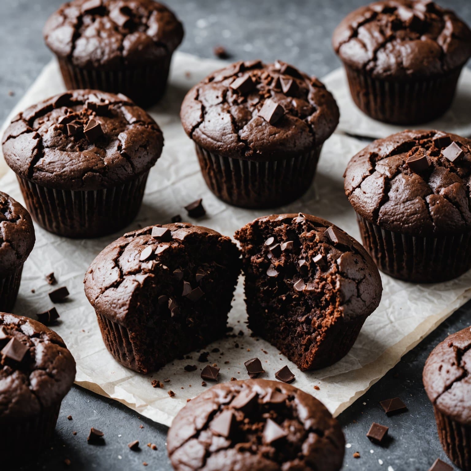 Uimotståelige dobbeltsjokolademuffins
