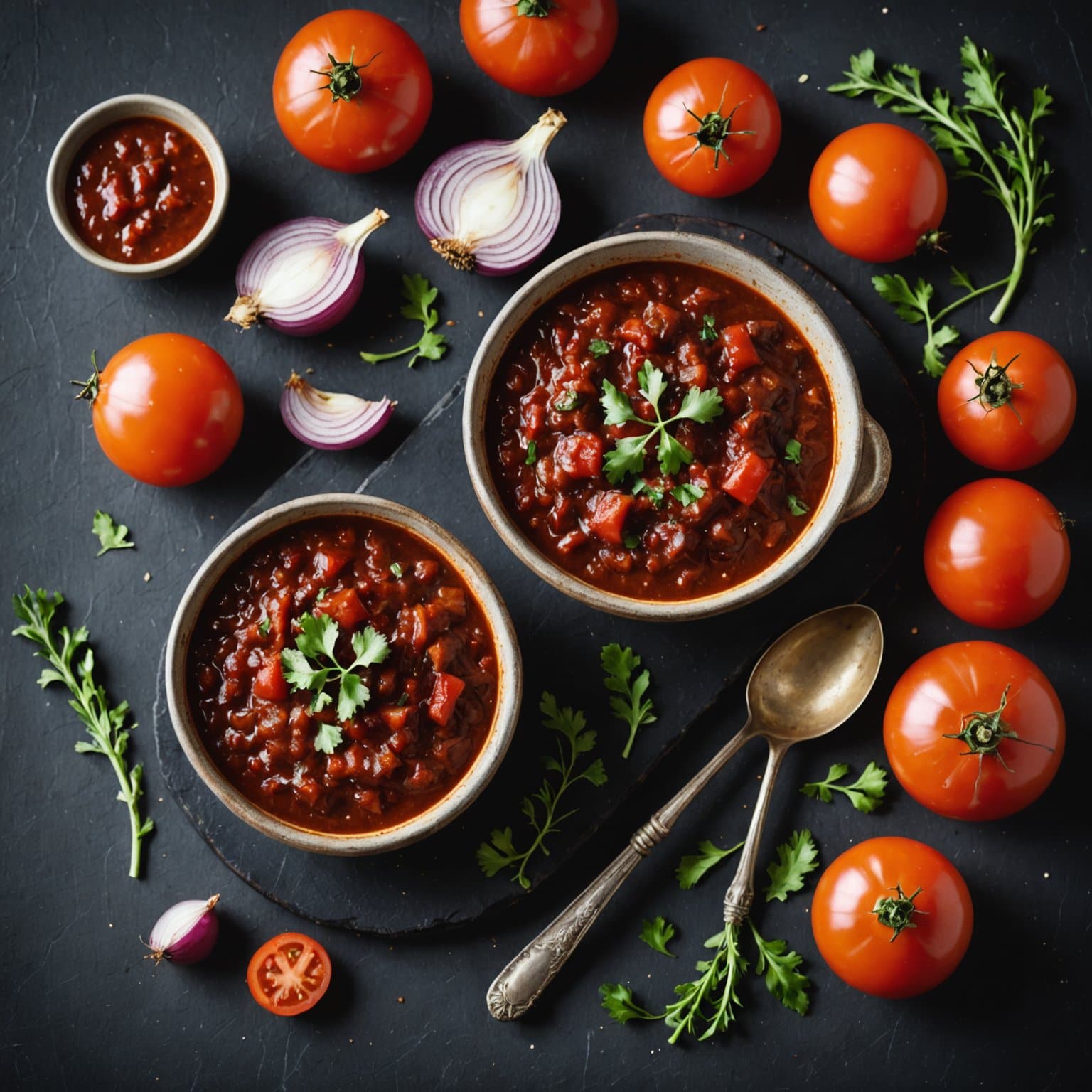 Ullipaya (løk) og tomatchutney