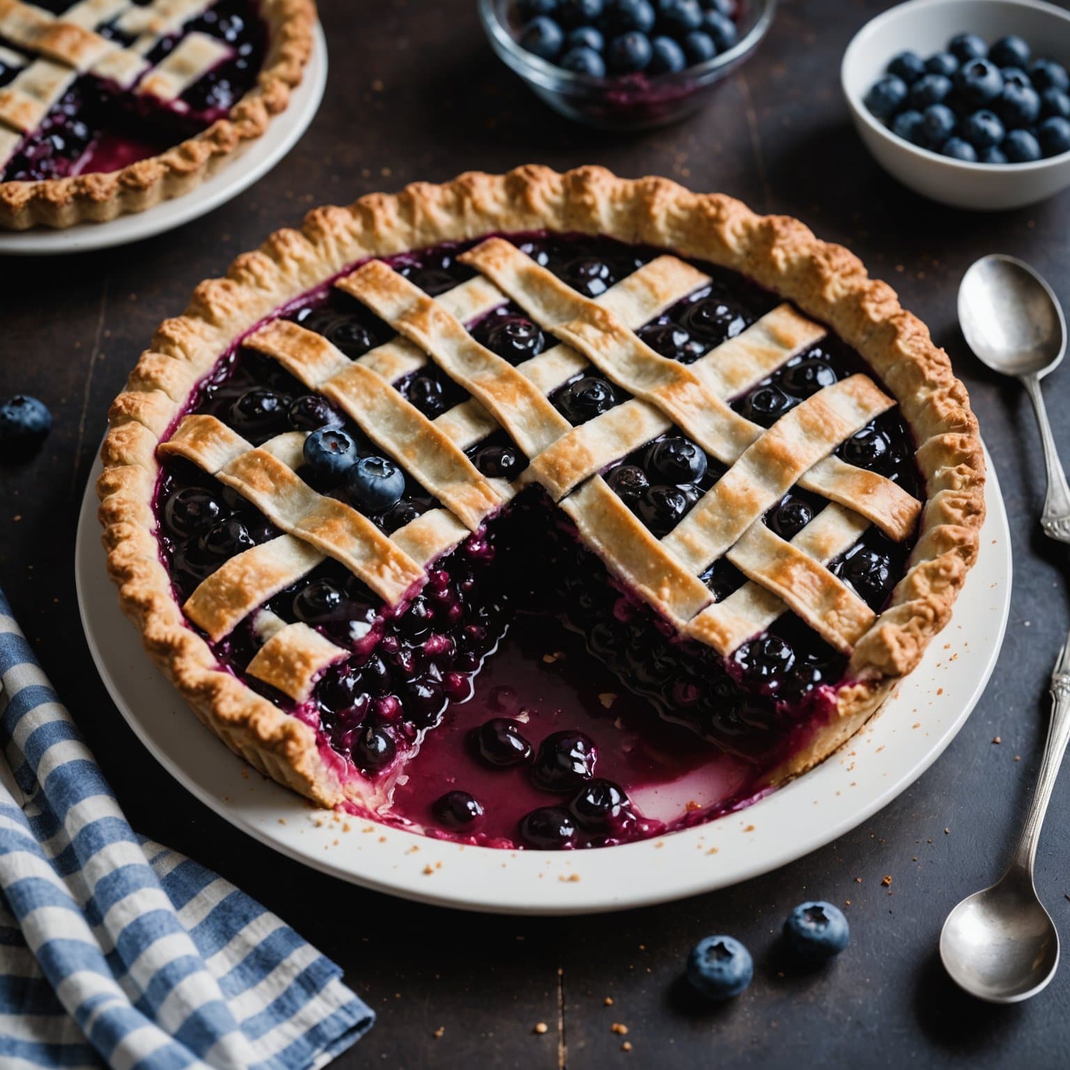 Ultimate Gooey Blueberry Pie