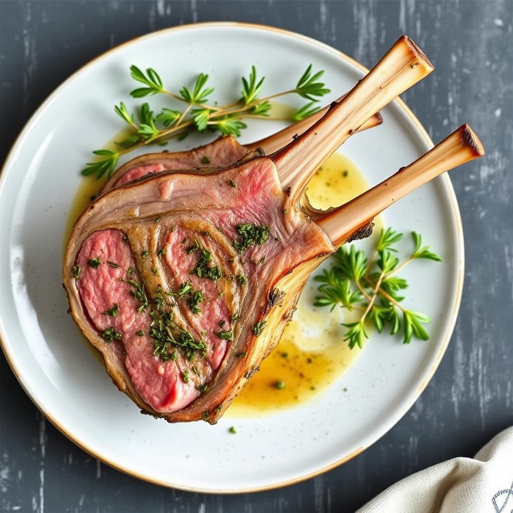 Urte-marinerte lammeryggstykke