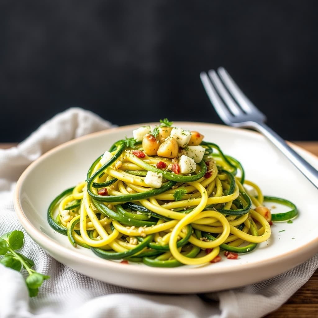 Urteaktige squashnudler