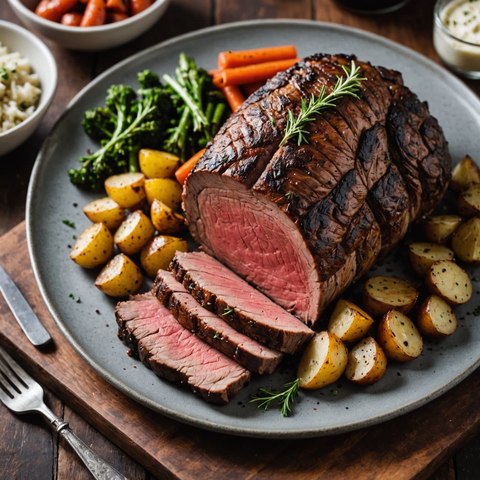 Urtestekt sirloin av storfe