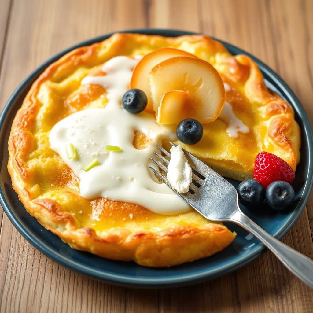 Vanilje-dutch baby (puffet pannekake)