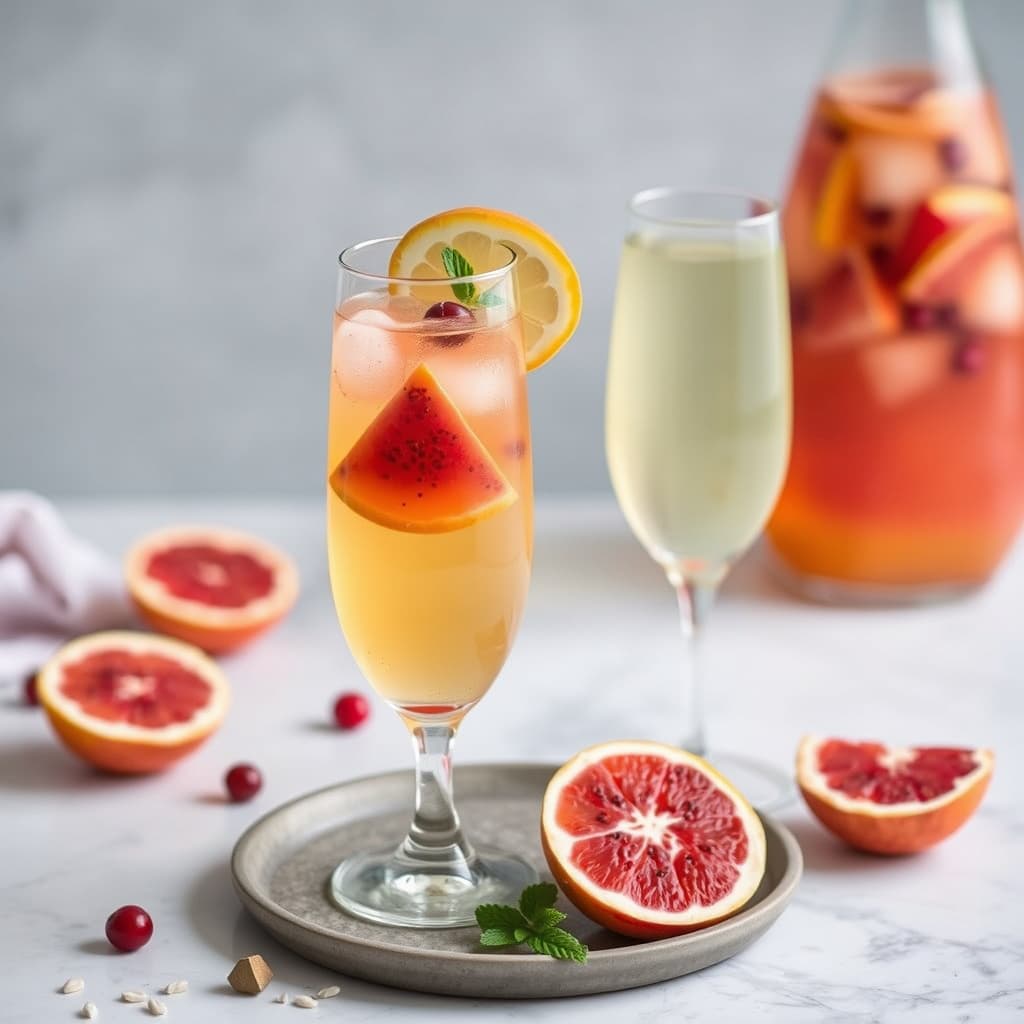 Vanilje-, stjernefrukt- og champagne-sangria