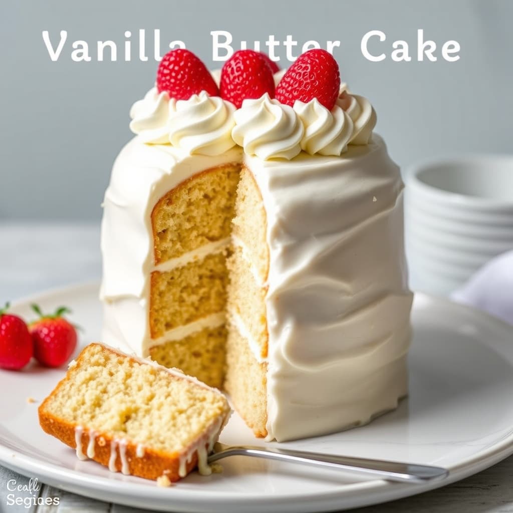 Vaniljebunnkake og sveitsisk smørkrem