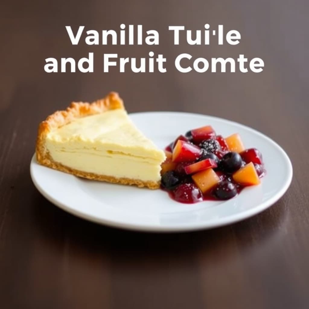 Vaniljetuile og fruktkompott