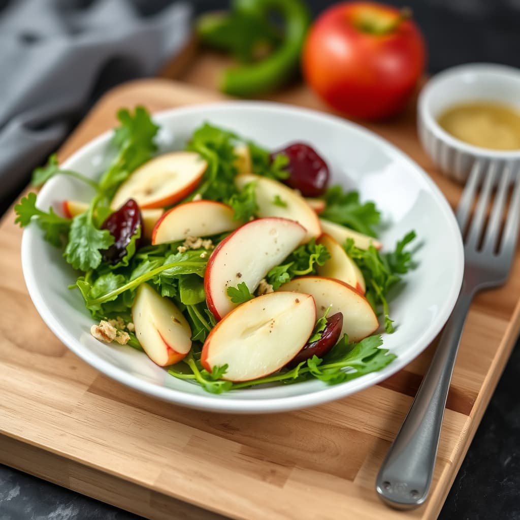 Vannkresse-, eple- og witlofsalat