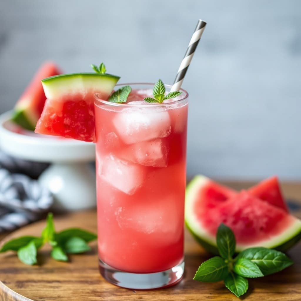 Vannmelon- og basilikumsprudler