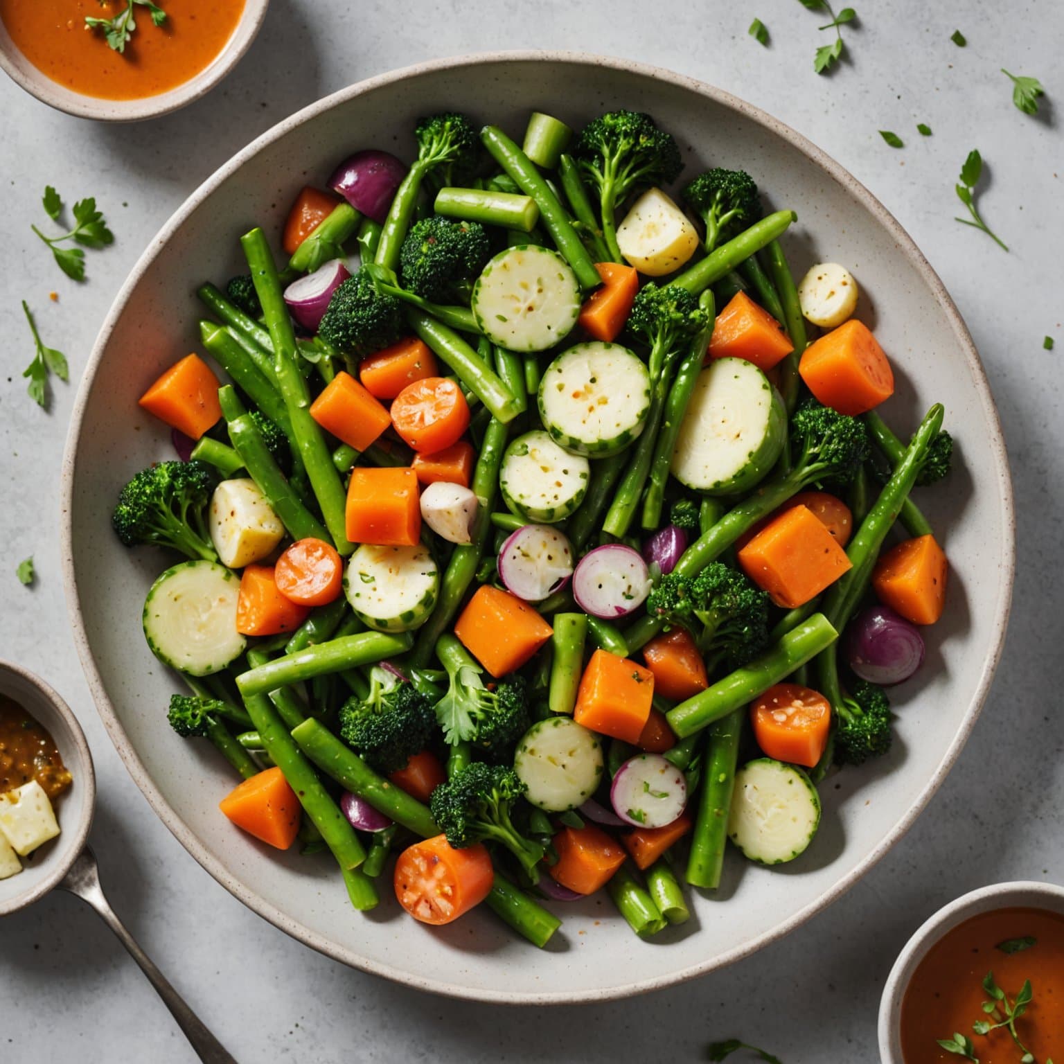 Vårgrønnsaker med blanding