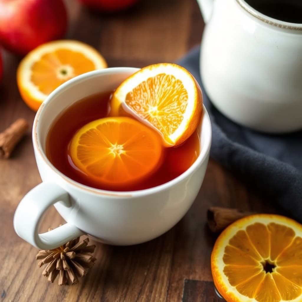 Varm eplecider med appelsin og ingefær