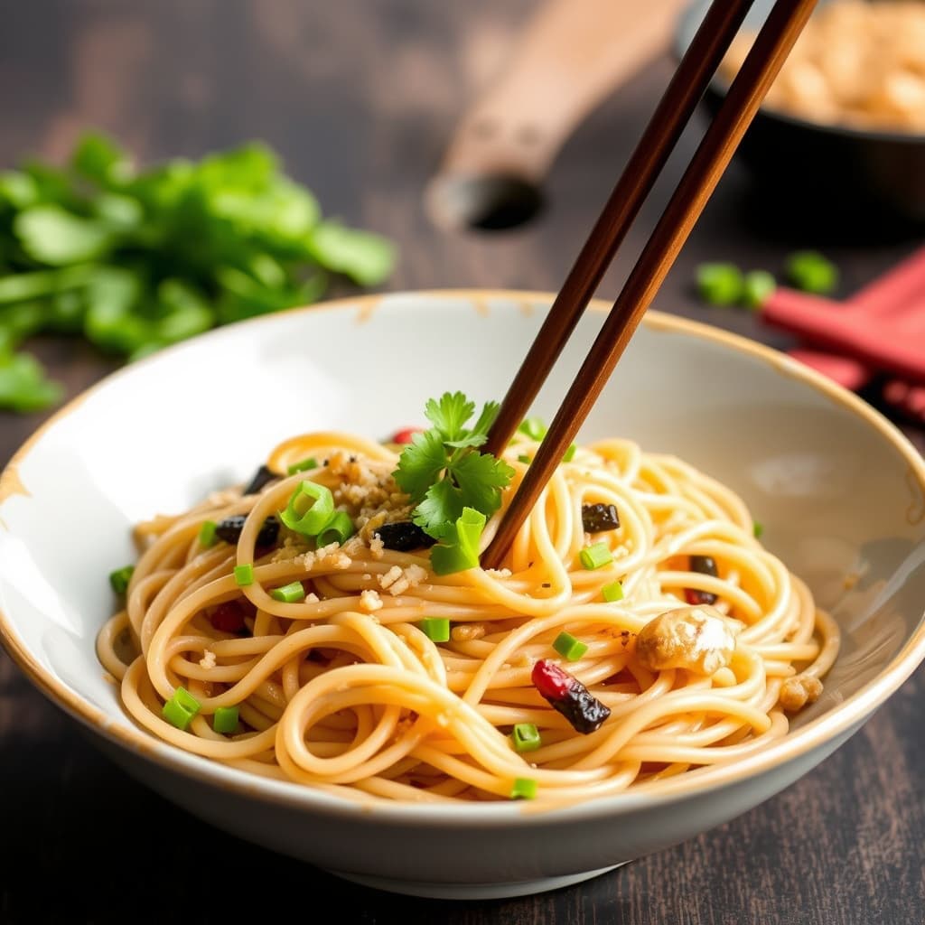 Varm og kald sesamnudler