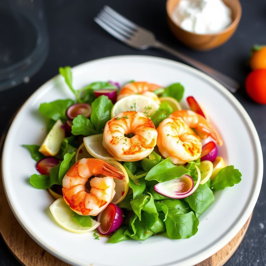 Varm reke- og endivesalat