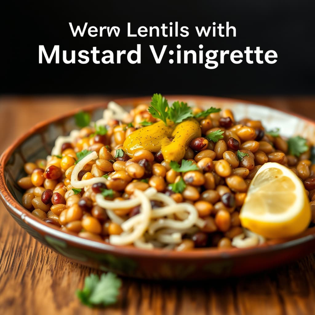 Varmrøkte linser med sennepsvinaigrette
