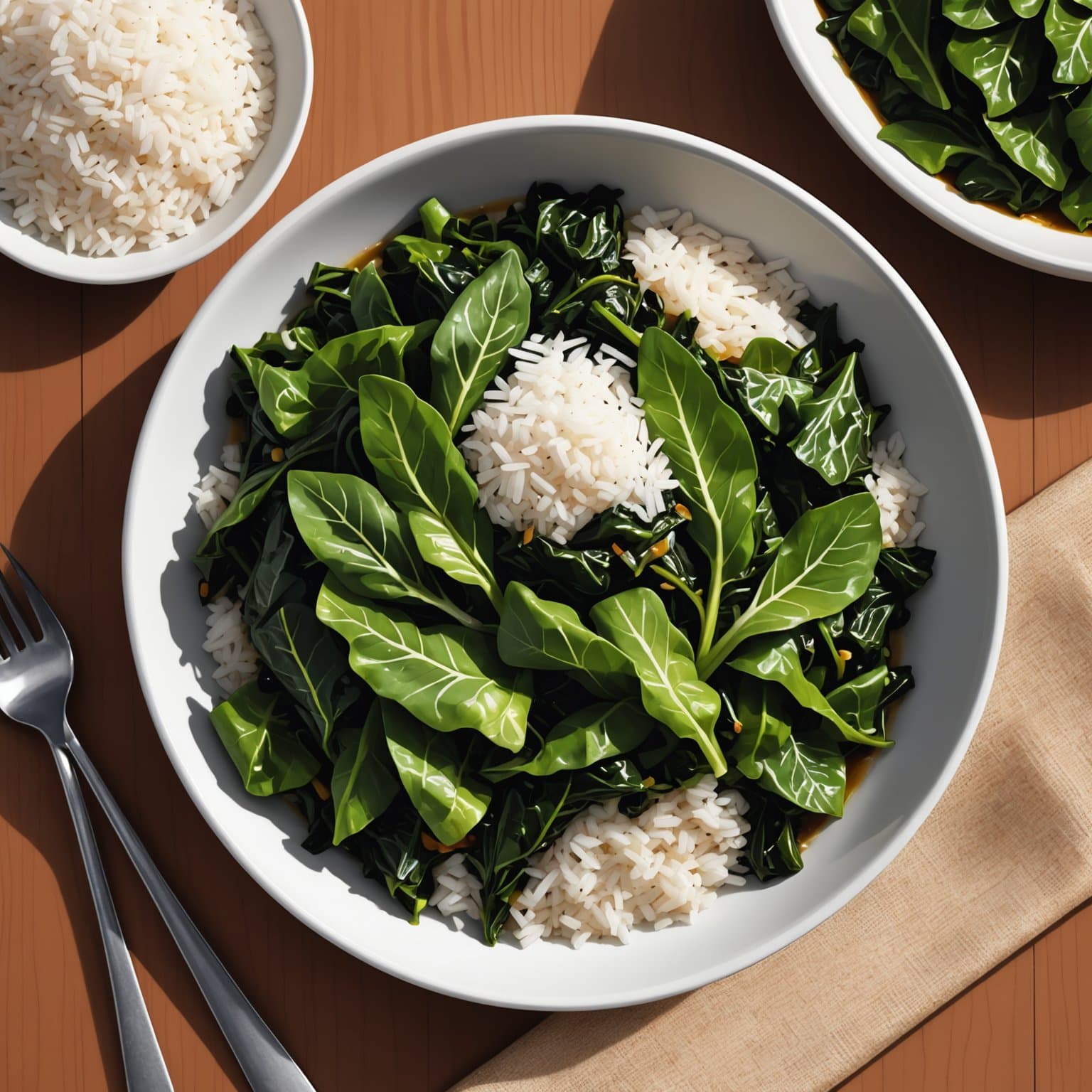 Vary Aminanana (collard greens og ris)