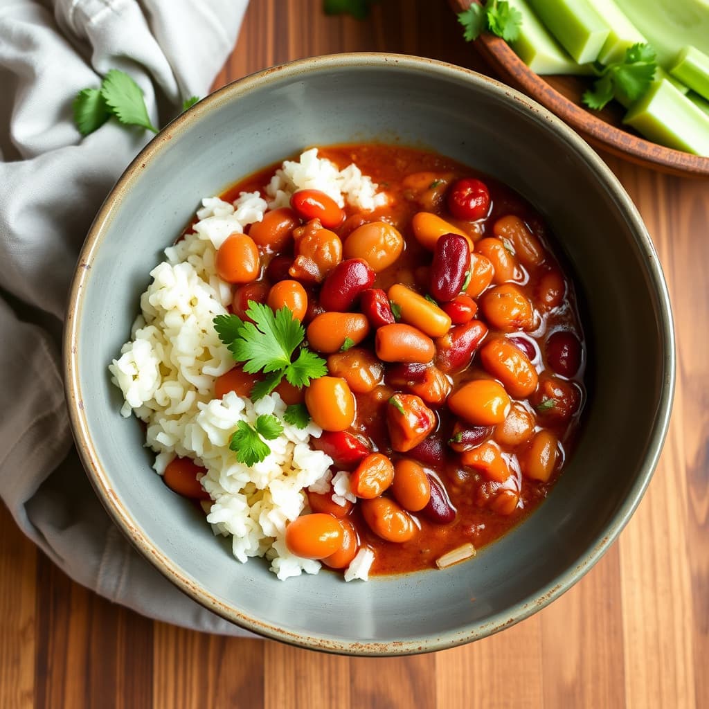 Veg-Head tre-bønne chili