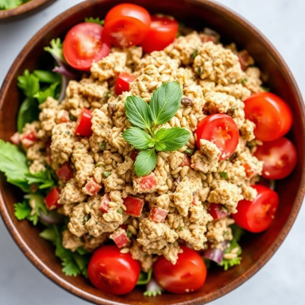 Vegan solskinnsfrø-tunfisk-salat