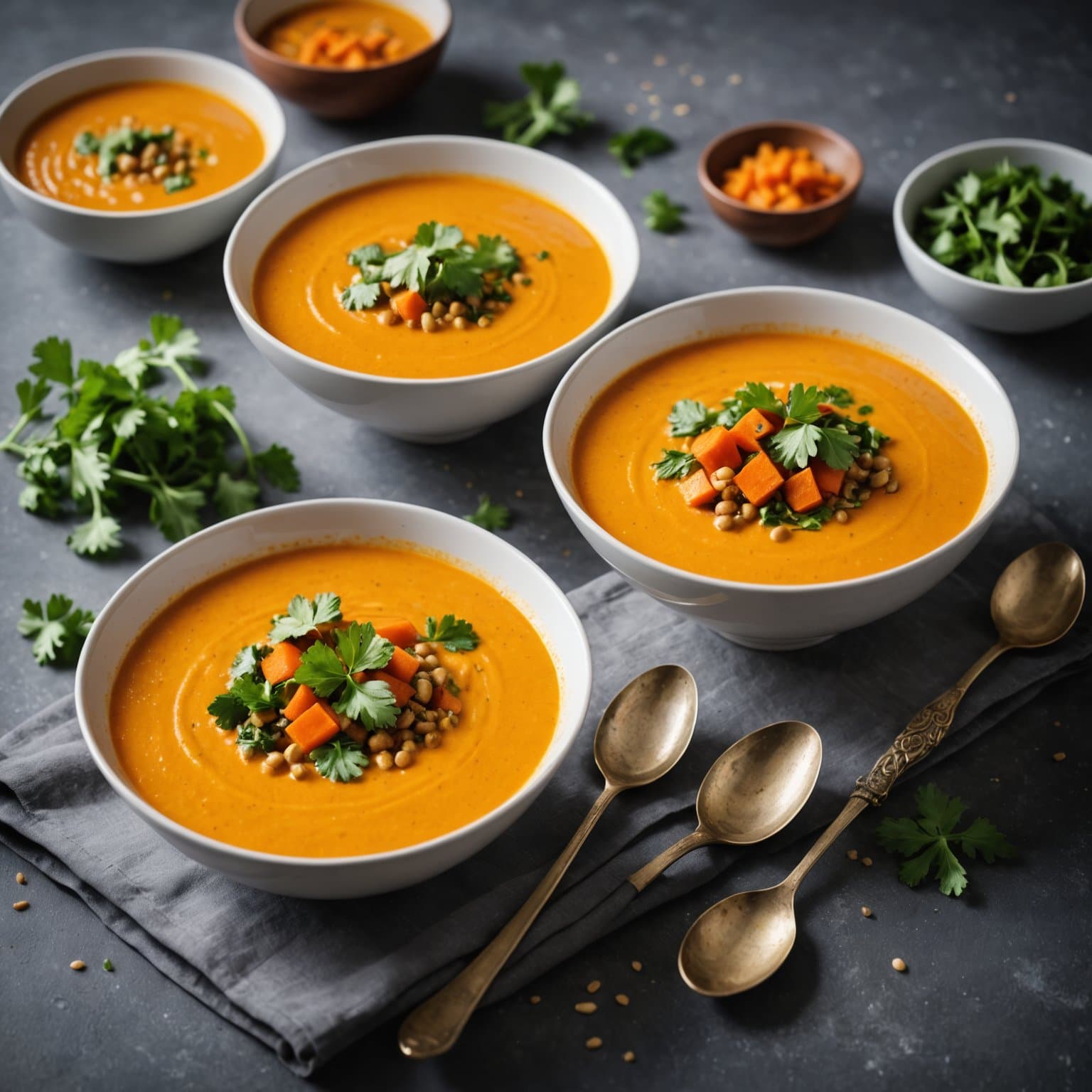 Vegansk gulrotcurry-suppe