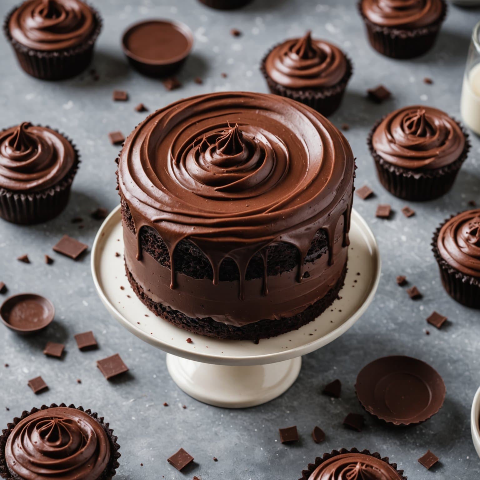 Vegansk sjokoladeganache-frosting