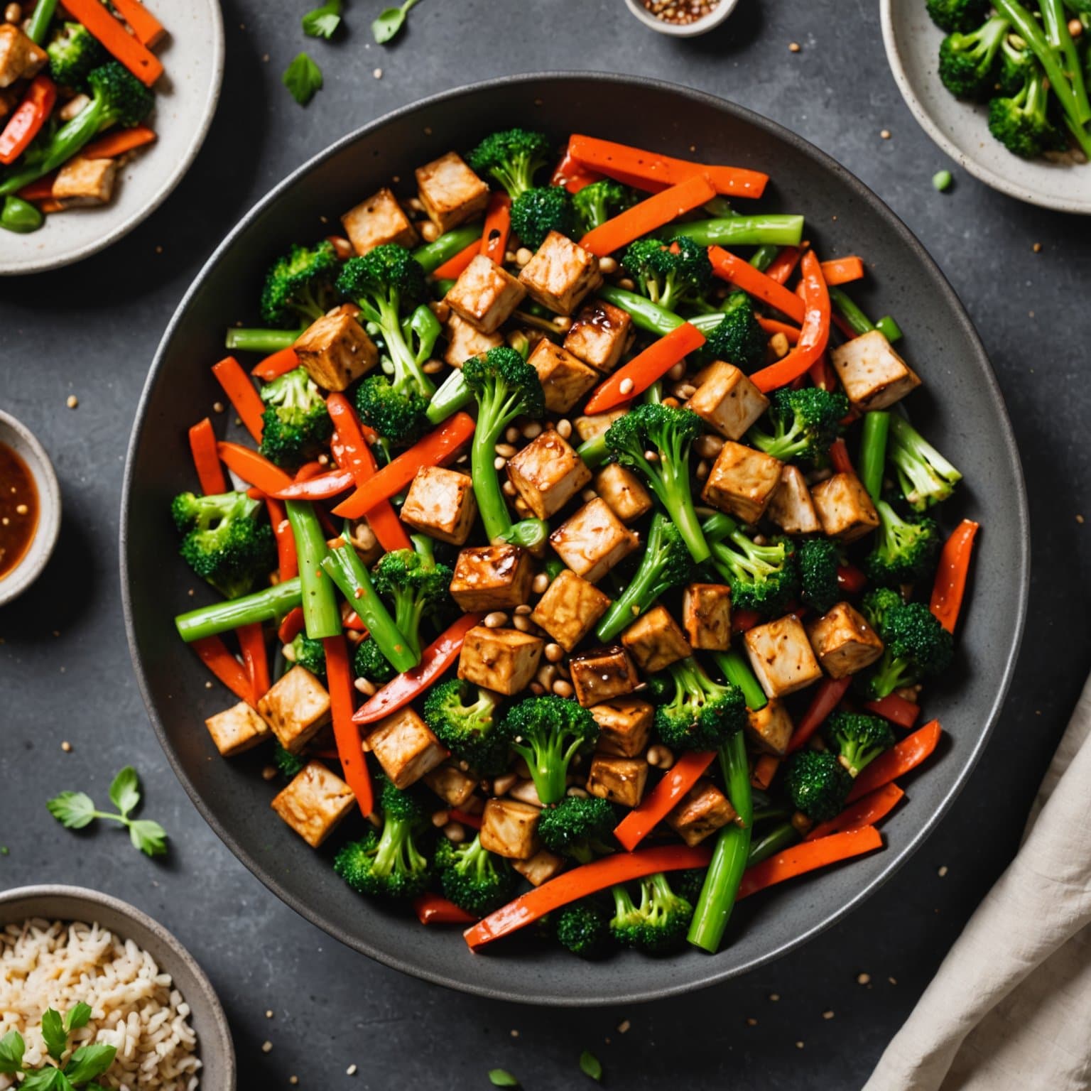 Vegetarisk wok uten tofu