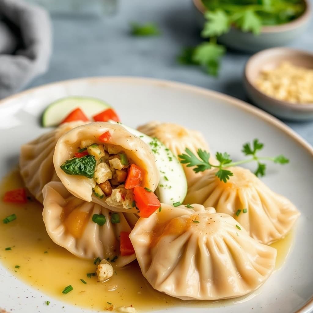 Vegetariske dumplings med Dale Talde