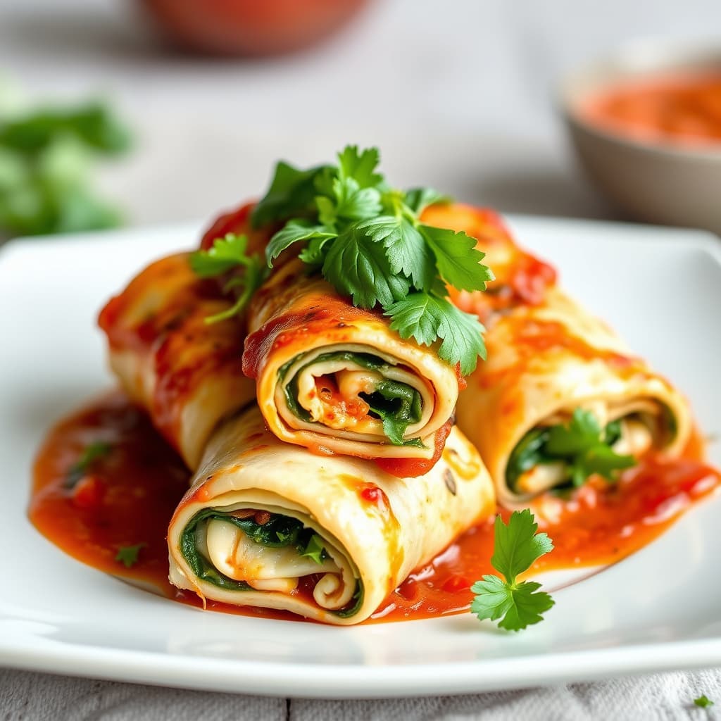 Vegetariske lasagneruller