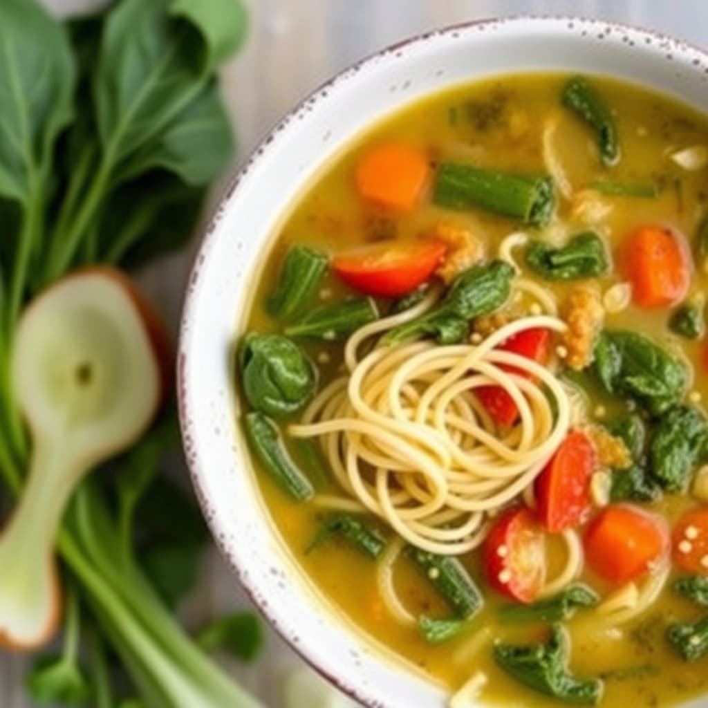 Vermicellisuppe med sveitsisk kål