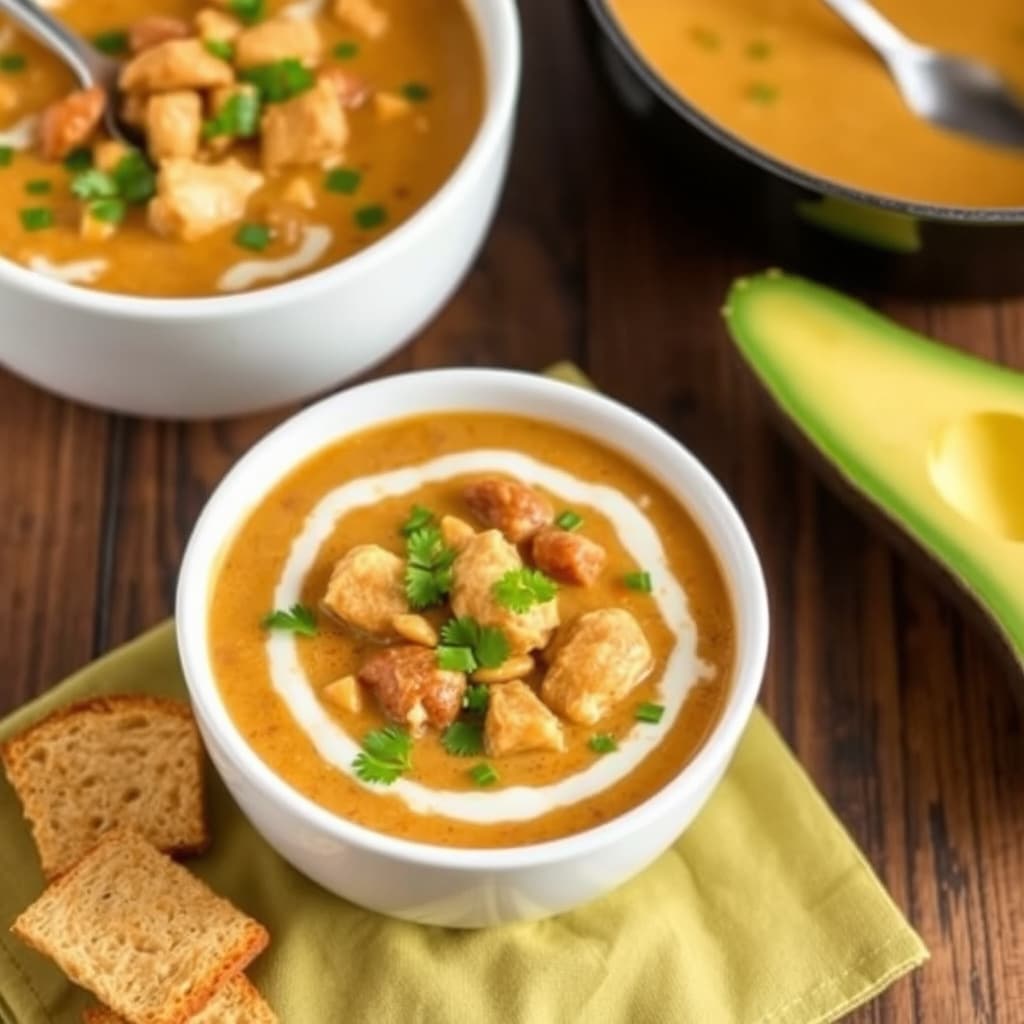 Vestafrikansk peanøttsuppe med kylling