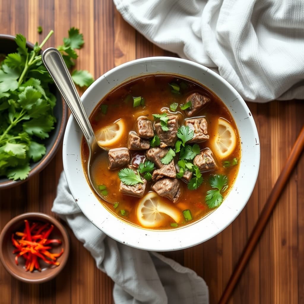 Vietnamesisk biff-suppe med stjerneanis