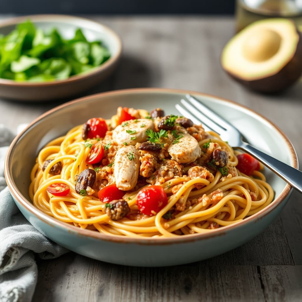 Villris-spaghetti med kylling