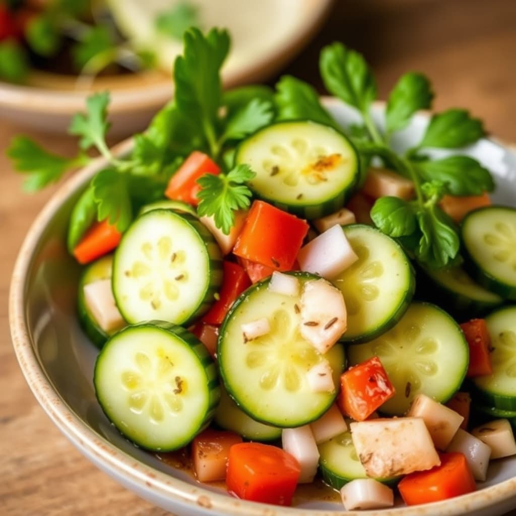 Vinedressert agurksalat