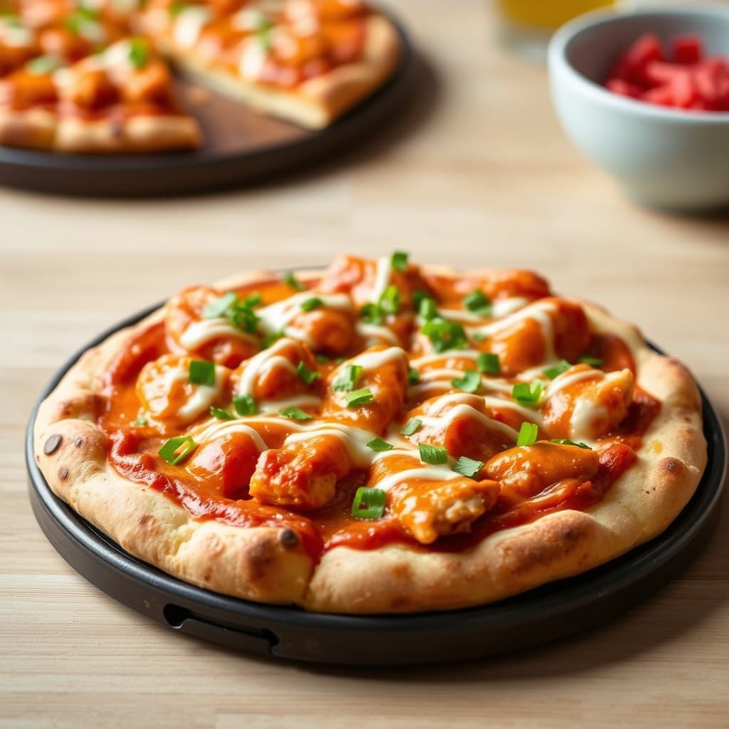 Vingeløs Buffalo kyllingpizza