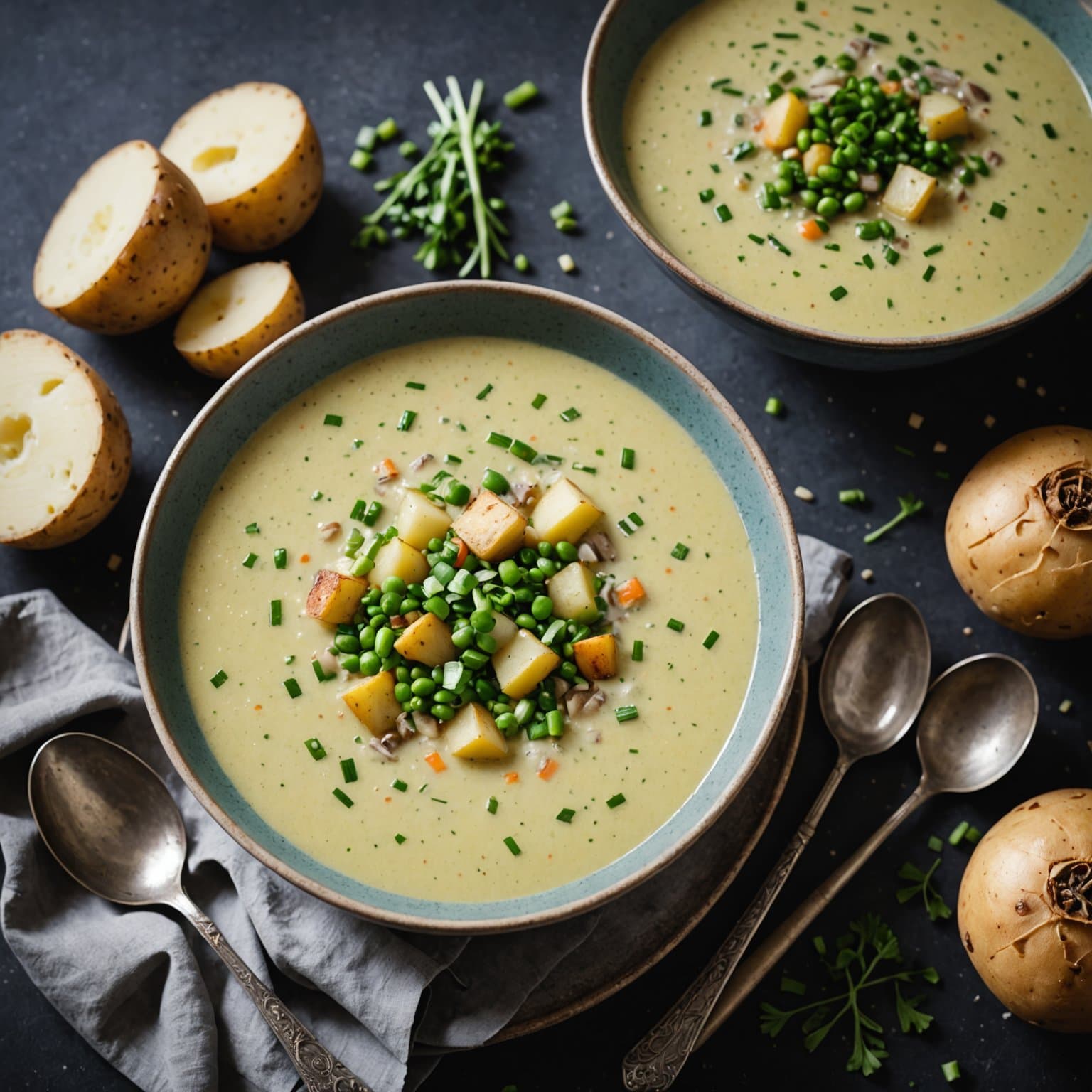 Vinterløk- og potetsuppe