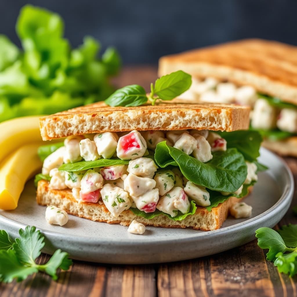 Waldorf kyllingsalat panini