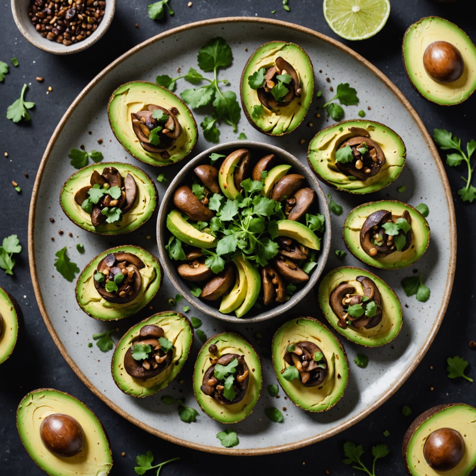 Whole30® sopp- og avokadotappas