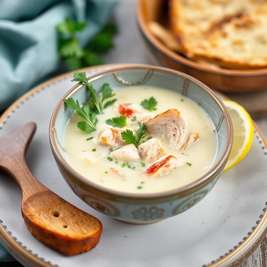 Yia Yia Kyllingsuppe med Avgolemono-saus