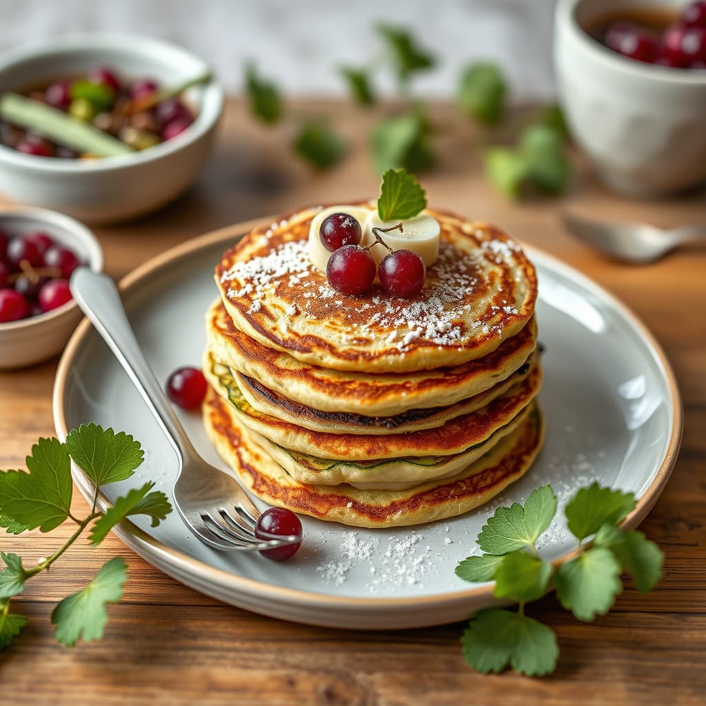 Zucchini-currant pannekaker