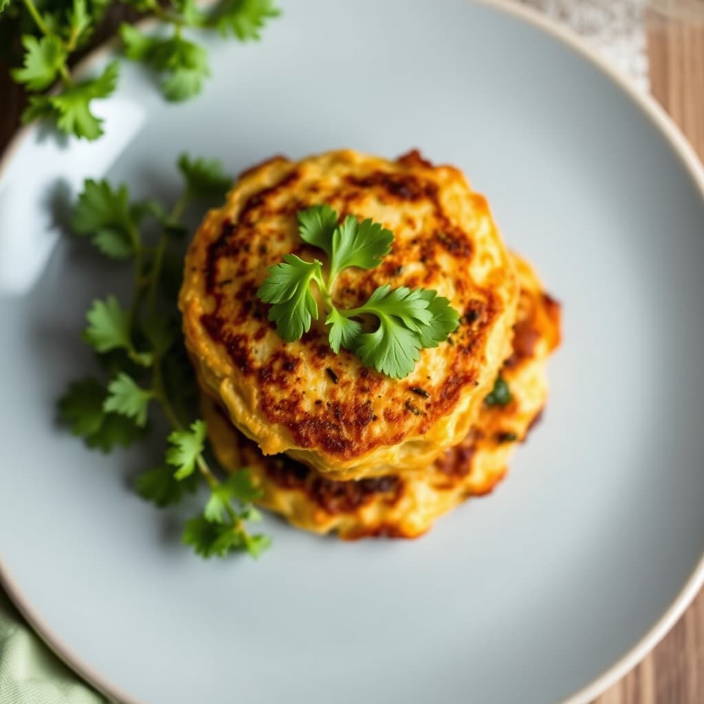Zucchini-, gulrot- og potetpannekaker