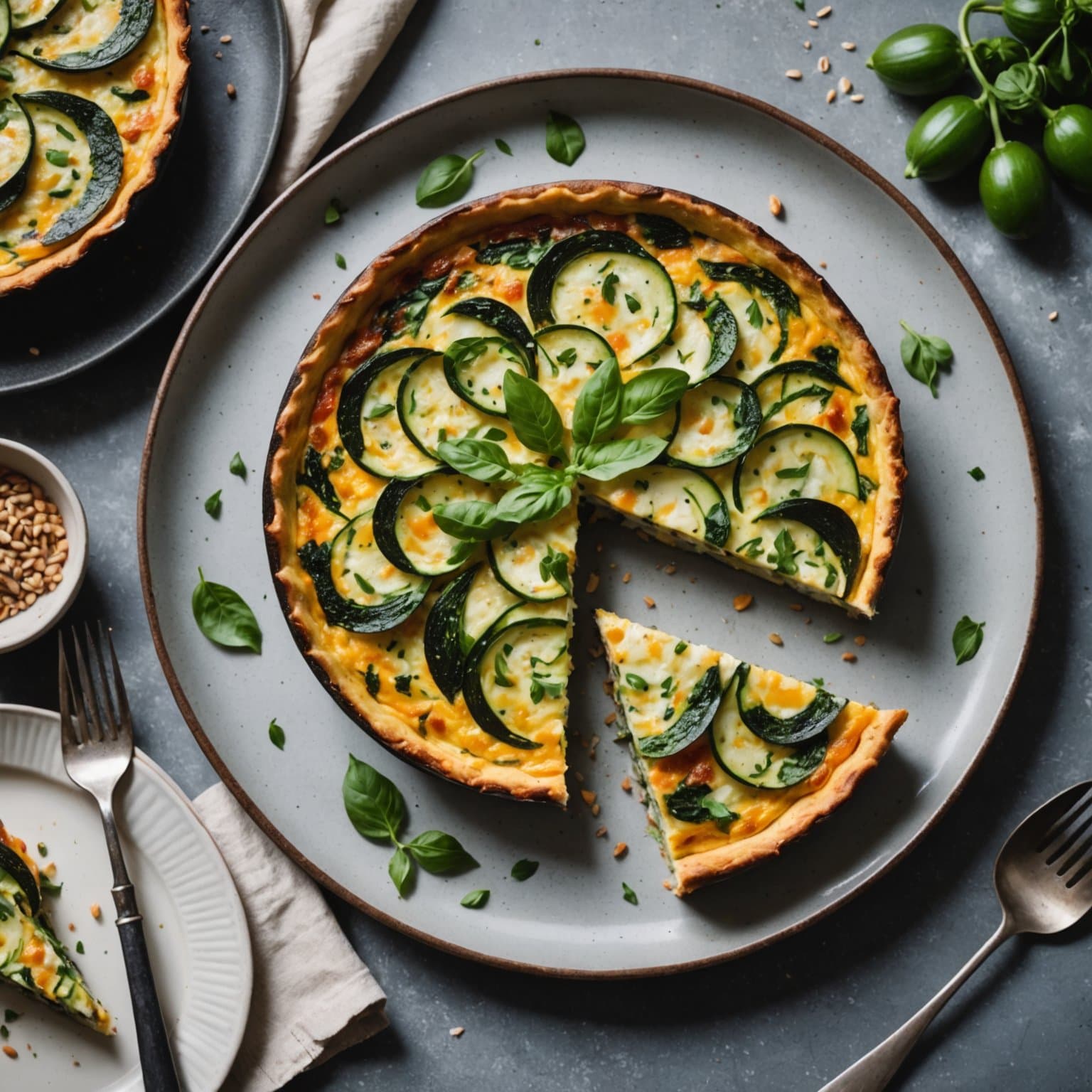 Zucchini- og eggehvitefrittata