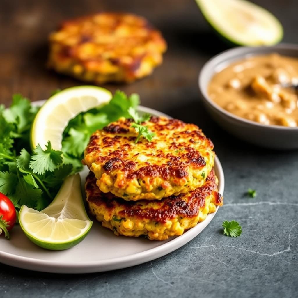 Zucchini- og maisfritters