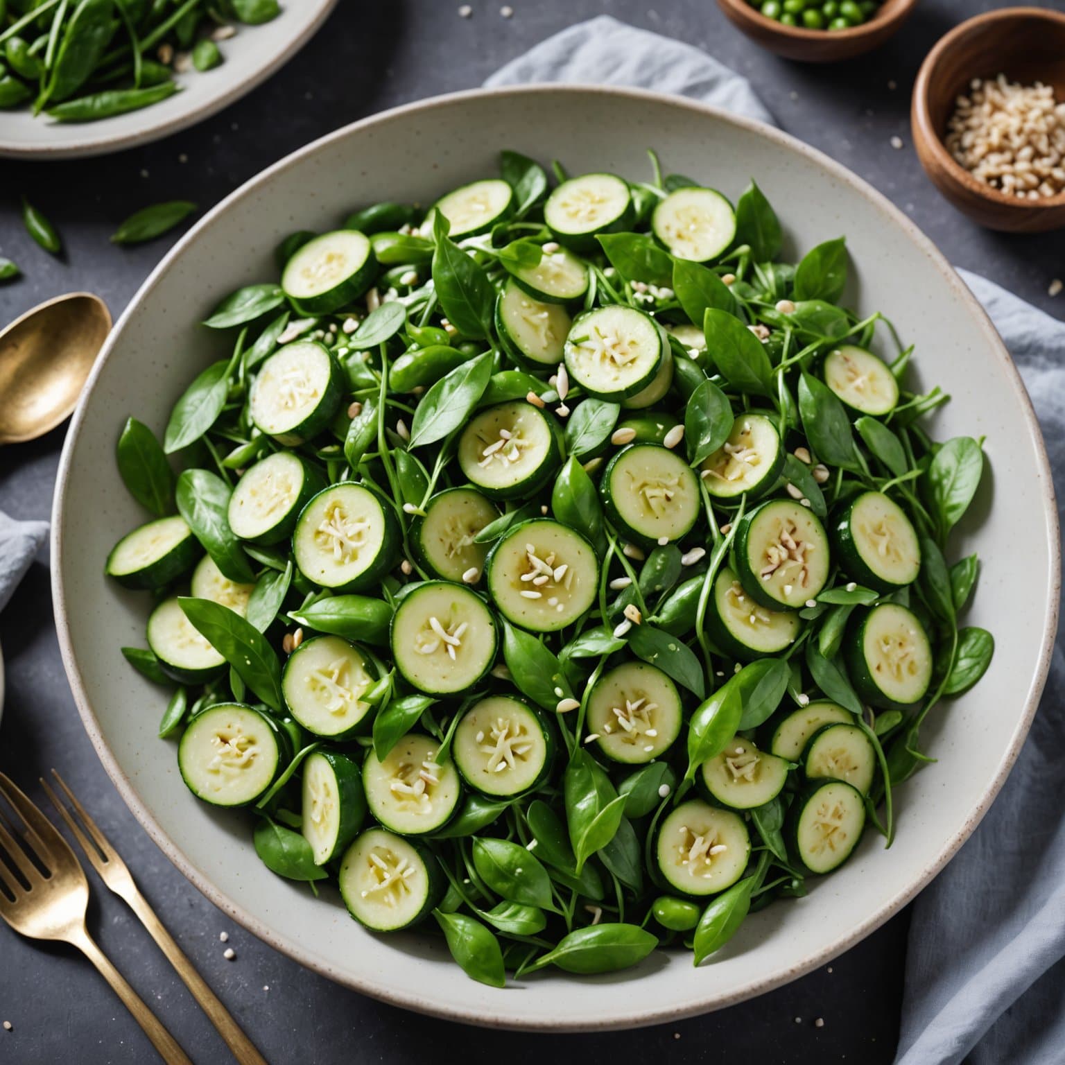 Zucchini- og snøertesalat
